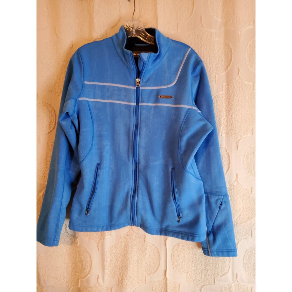 #342 Excellent Pre-Loved Wmen's Under Armour Blue Full Zip Running Jacket Size L